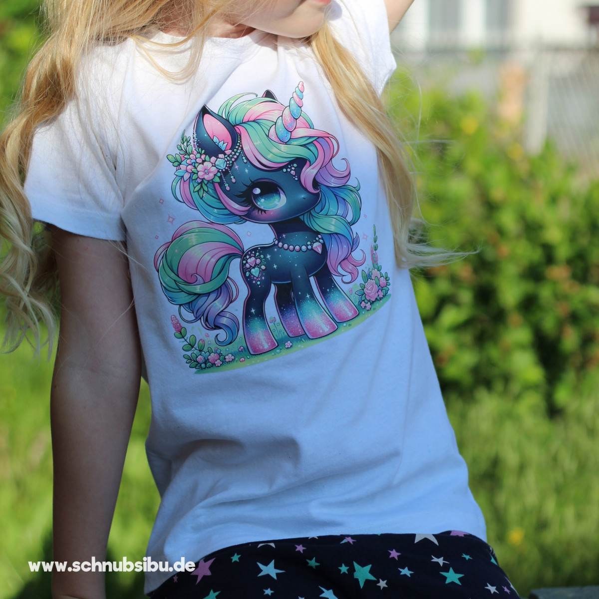 Bügelbild Einhorn Black Edition Nr. 2